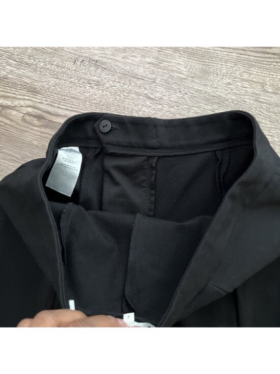 Vince Tapered Stove Pipe Pant Womens 6 Black Pintuck Ponte Full Length - Picture 15 of 16